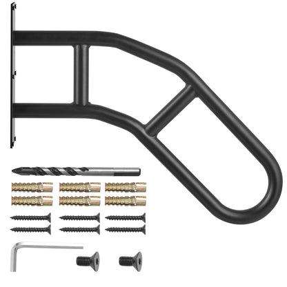 Outdoor Step Handrail 29in Black