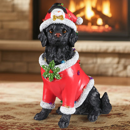 Dog Garden Statue Red