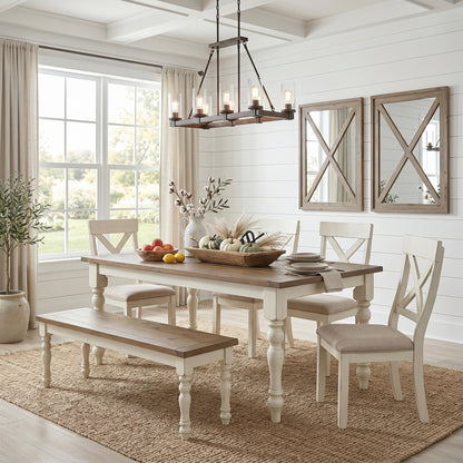 6-Piece Cross Back Dining Set