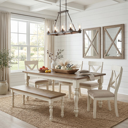 6-Piece Cross Back Dining Set