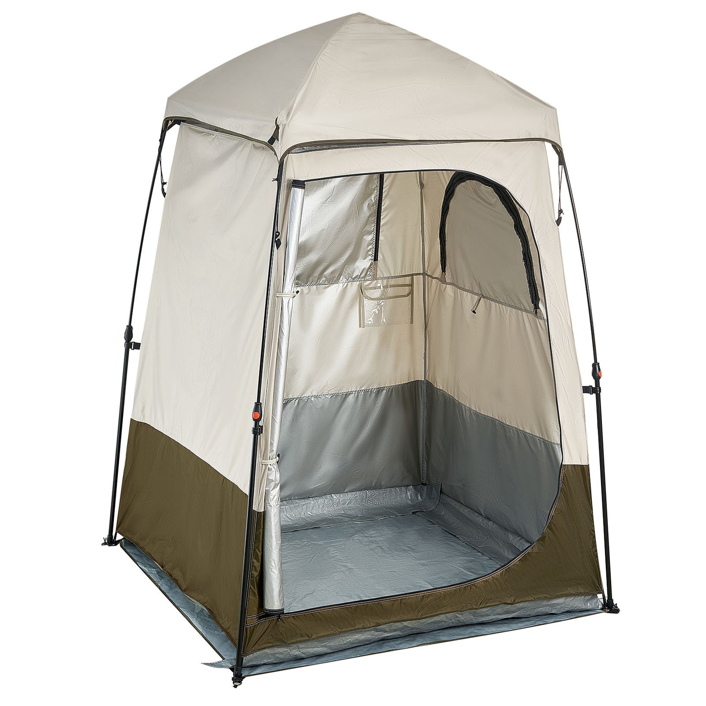 Camping Shower Tent Silver Foldable