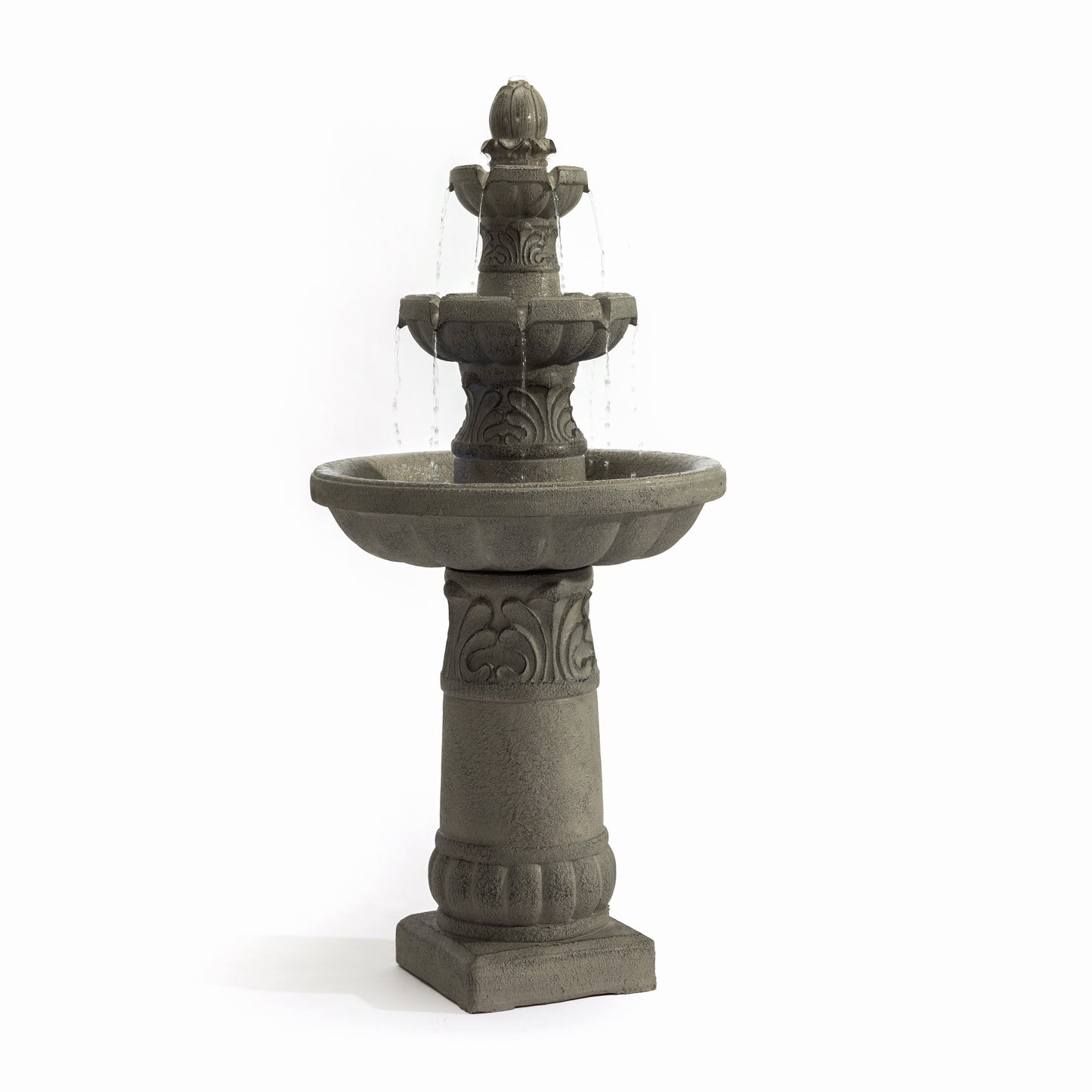 Outdoor Garden Fountain 52in Gray