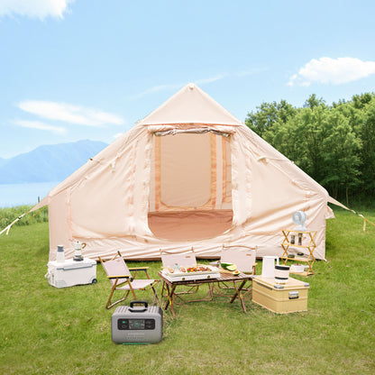 Inflatable Glamping Tent Chimney-Window Waterproof
