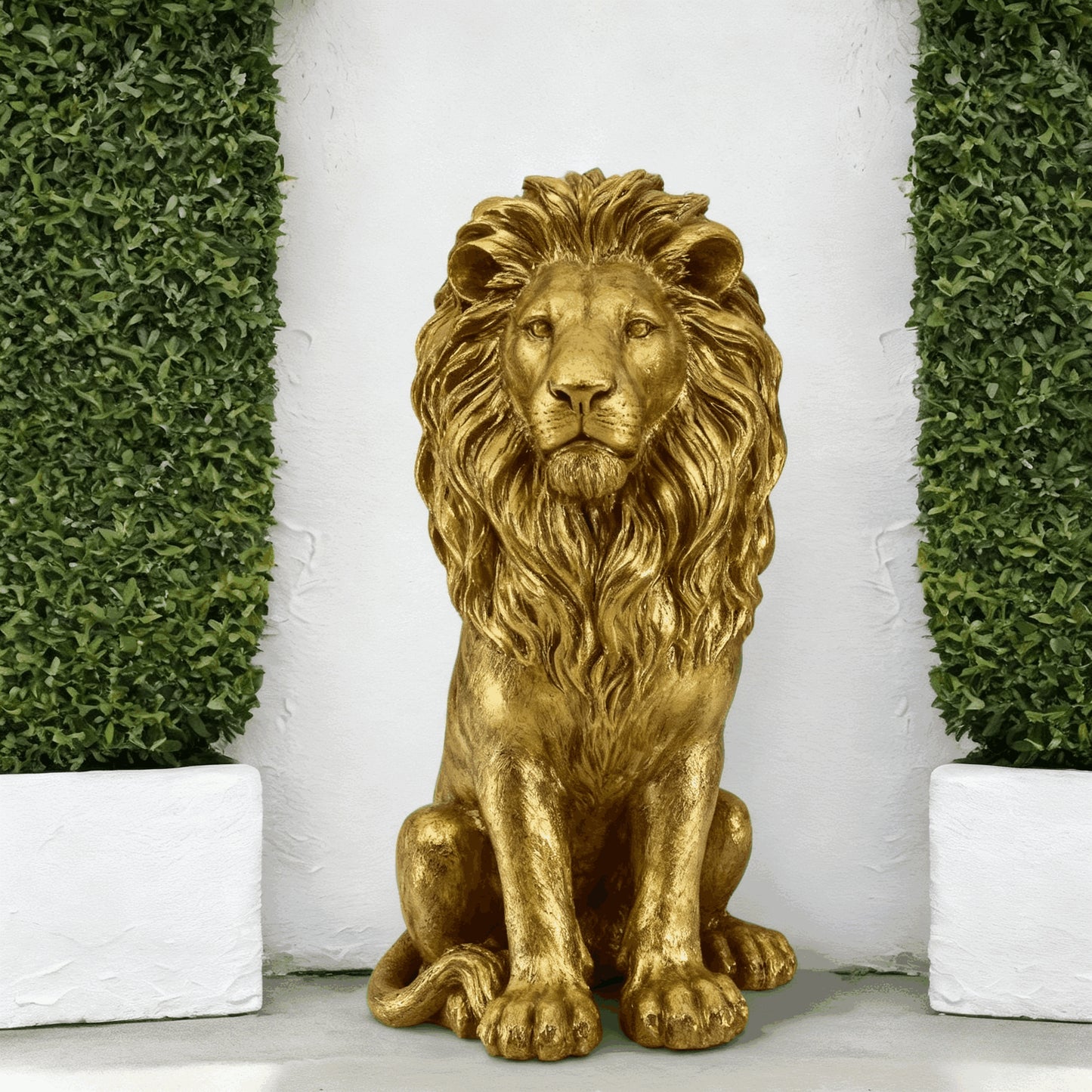 Lion Garden Statue 24in Resin