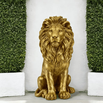 Lion Garden Statue 24in Resin